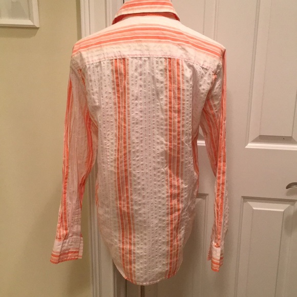 Calvin Klein Long Sleeved Striped Boyfriend Shirt - Picture 3 of 4
